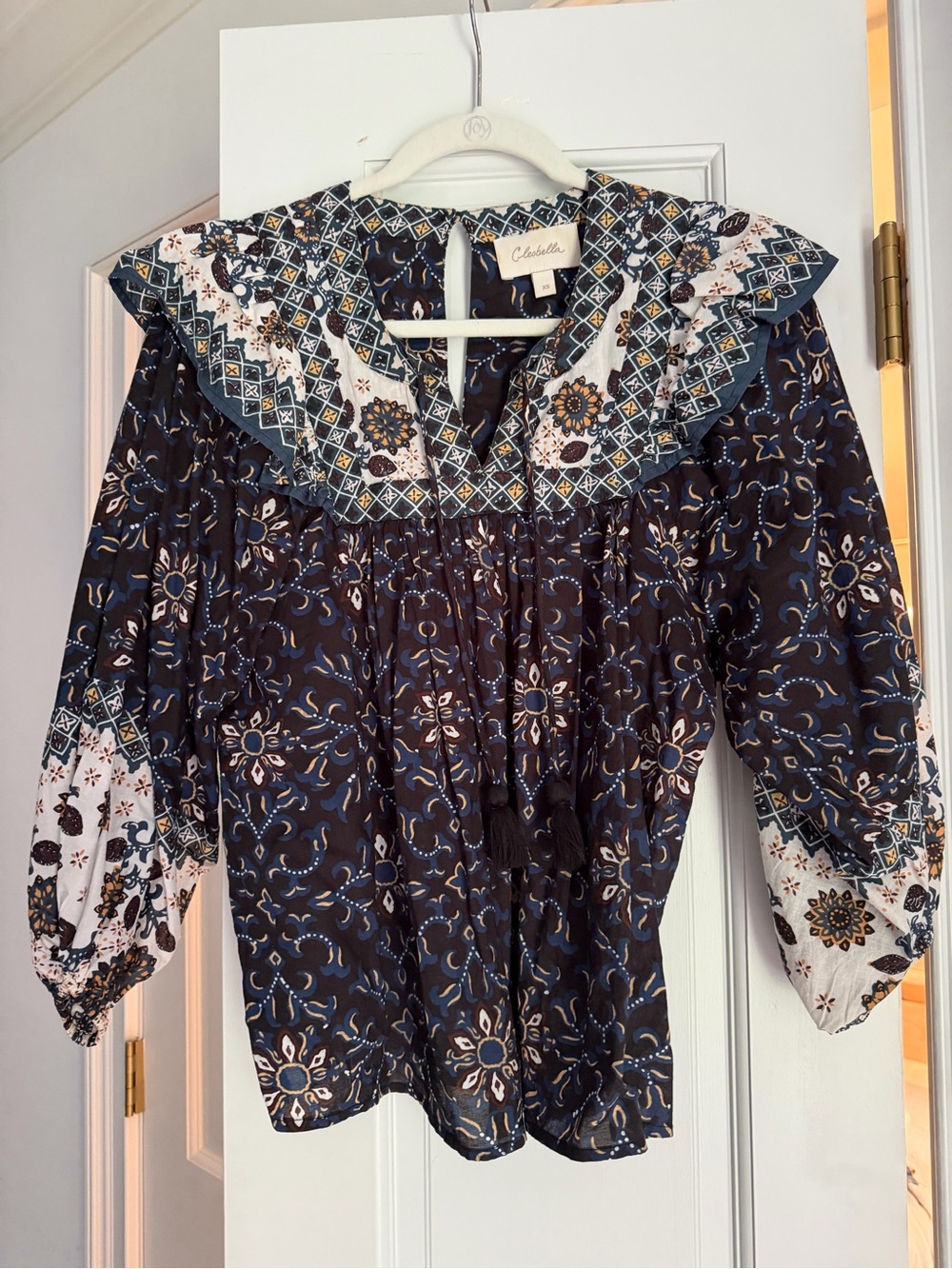 Navy Floral Blouse